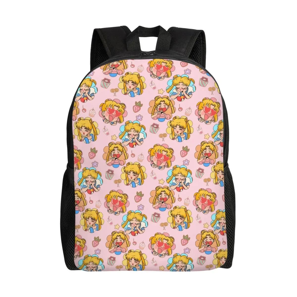 Zaino personalizzato S-Sailors M-Moons Mangas Japan per uomo e donna, borsa per libri per studenti delle scuole universitarie, adatta per laptop da 15 pollici
