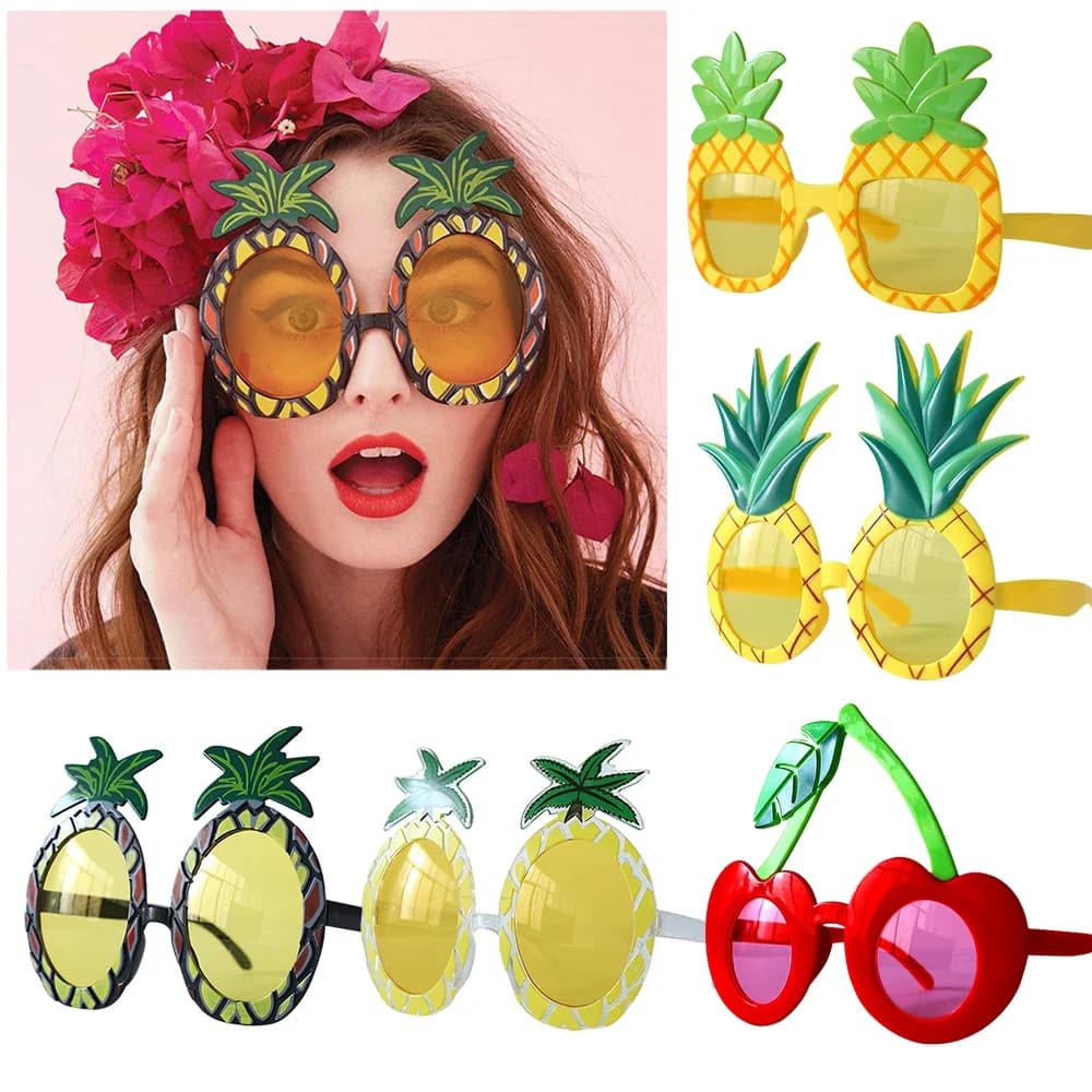 Estate Hawaii Party Occhiali da ananas Occhiali a forma di frutta Occhiali da sole hawaiani con ananas tropicale Forniture per feste di compleanno Giocattoli