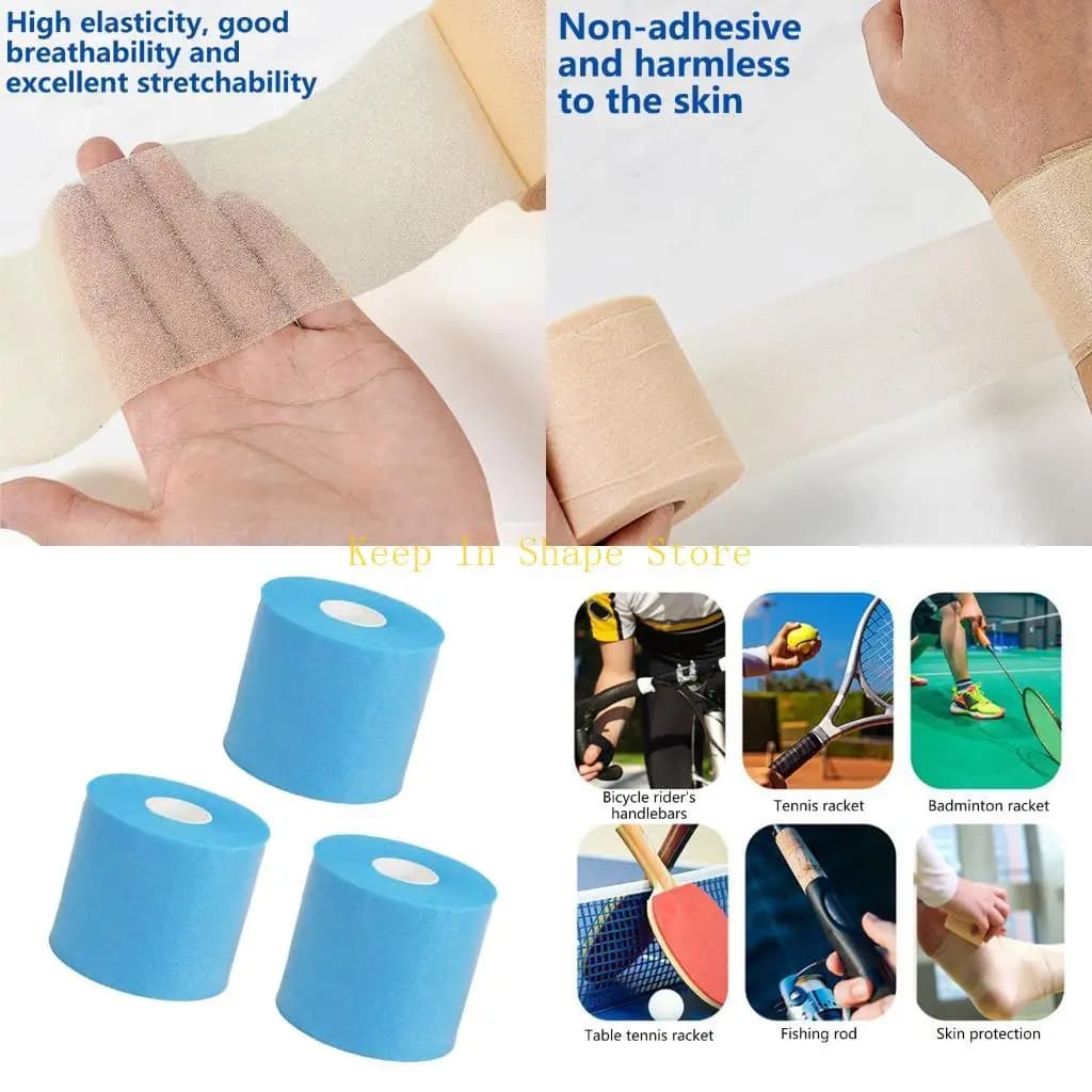 U1JC 3 pezzi 6 x 20 metri nastro elastico alla caviglia per allenamento, corsa, basket, pallavolo