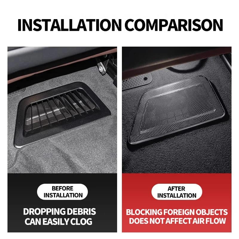 Copertura Antipolvere per Bocchetta di Ventilazione Posteriore Auto per BMW IX 2022-2025, Modanatura Sottosedile in Acciaio Inossidabile, Finiture Interne