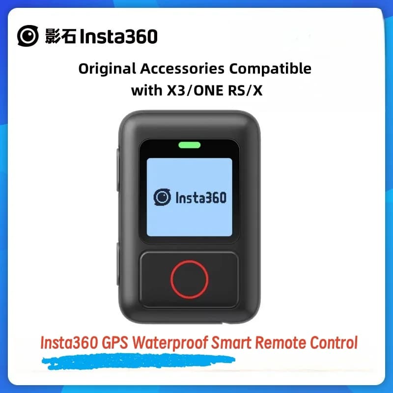Intelligent GPS remote control Insta360 waterproof for ONE X3/X4/X5/ONE RS, Bluetooth 5.0, 20m control output, IPX8 waterproof, Real-time connection