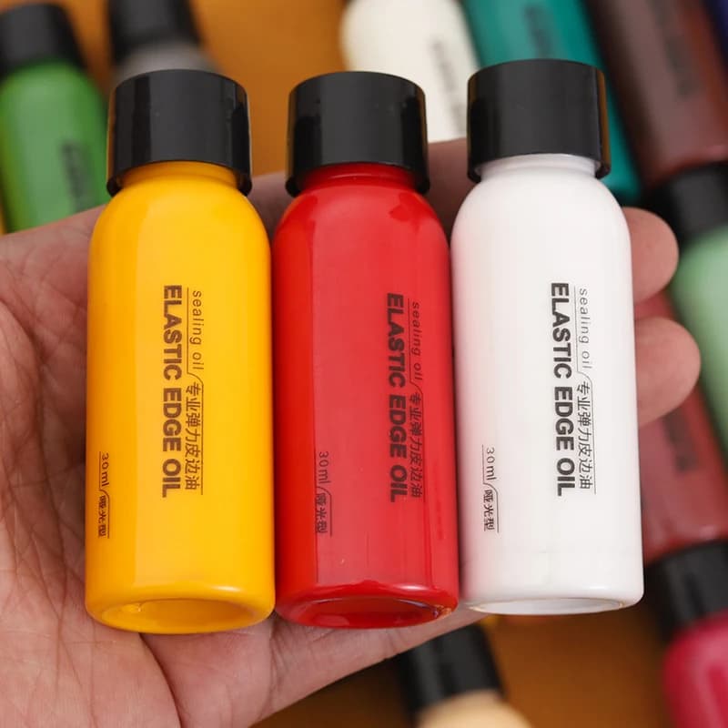 30Ml Leather Edge Oil Sealing Oil Leather Dye For Bag Belts Shoes Coats Leather Finish Paint Repair DIY Craft Leather Edges