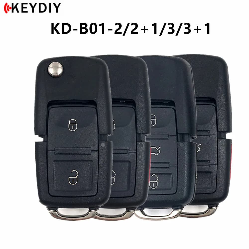 5 pz, KEYDIY KD900 Serie B Telecomando KD B01-2/2 + 1/3/3 + 1 per VW Chiave Auto KD-X2/KD-MAX Programmatore Chiave KDMINI Macchina
