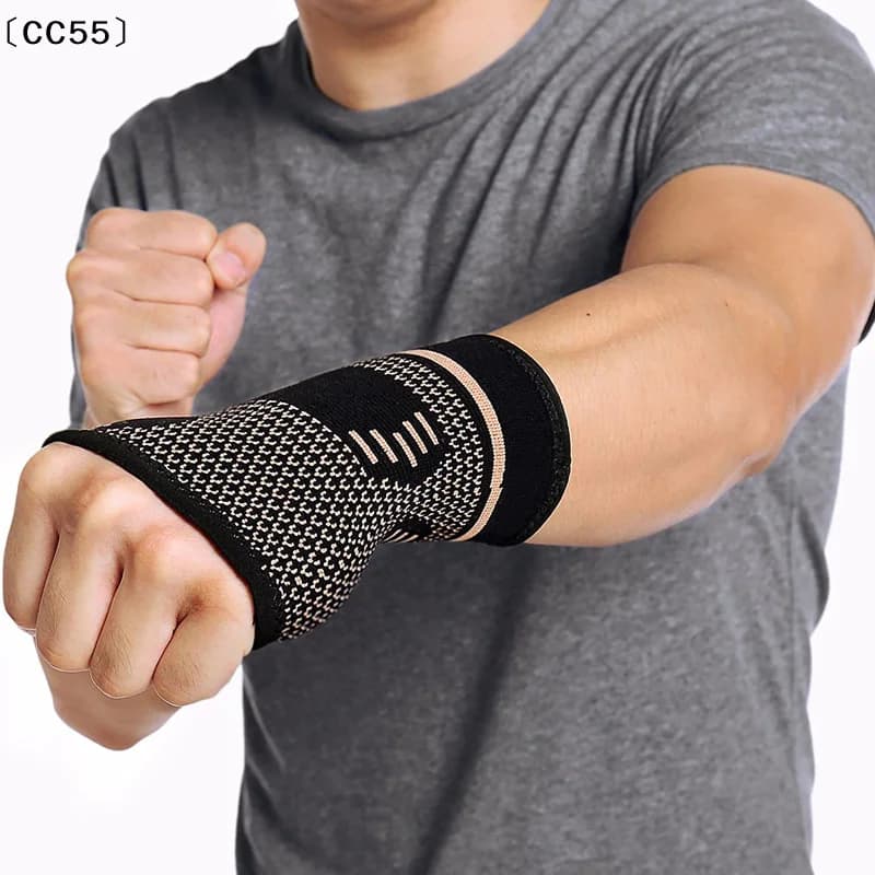 Fascia da polso professionale per sport, protezione per il polso a compressione, supporto per artrite, guanto elastico per il palmo della mano〔CC55〕