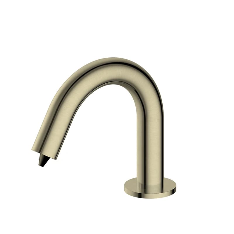 Dispenser di sapone liquido per mani con sensore di schiuma automatico per macchina per schiuma con sensore a infrarossi in ottone spazzolato dorato per display