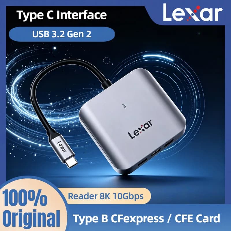 Type C Interface Original Lexar 510U Type B CFexpress Card Reader Memory Card Reader CFE Card Reader USB 3.2 Gen 2 8K 10Gbps