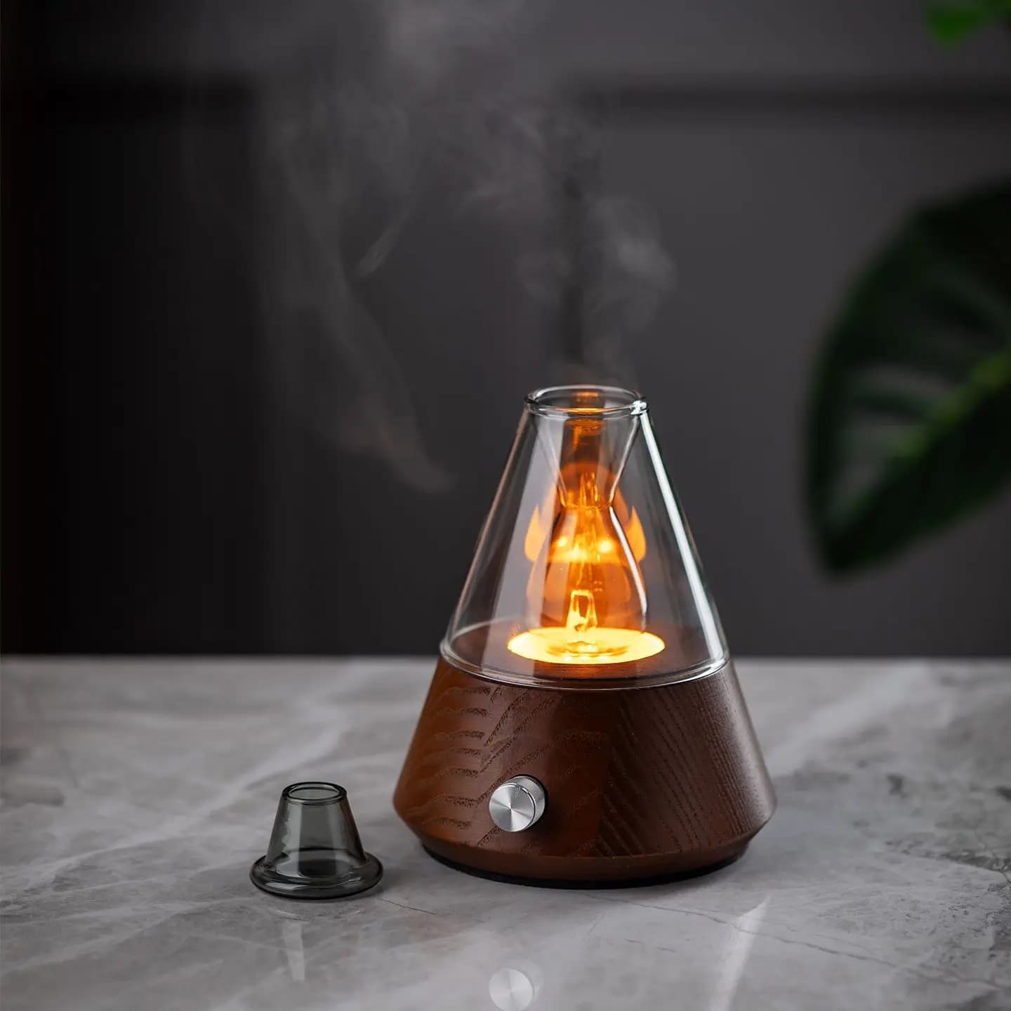 Desktop Atmosphere Decorative Lamp Aromatherapy Machine, Anhydrous Atomizing Diffuser, Solid Wood Fragrance Instrument