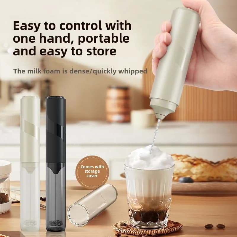 Montalatte elettrico alimentato a batterie AA, area per miscelare latte e caffè, frullatore portatile per uova, frullatore per creme, frullatore da cucina