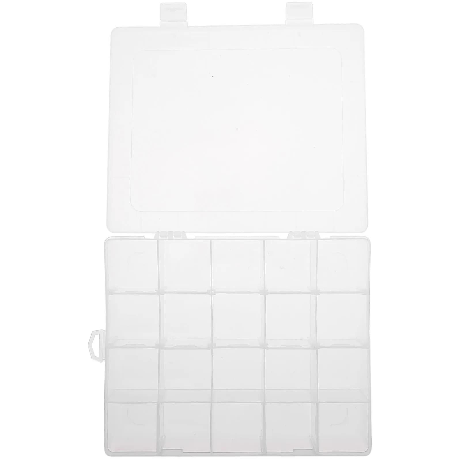 Set di 3 Scatole Trasparenti in Plastica Multi-Scomparto per Conservare Gioielli, Orecchini, Perline, Collane, Anelli, Strass, Decorazioni per Unghie e Cucito