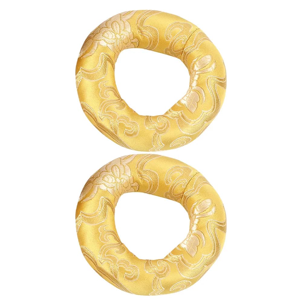 2Pcs Singing Bowl Pad Round Cotton Tibetan Meditation Cushion Stable Base Sound Bowl Holder Protective Cushion for Sound Therapy