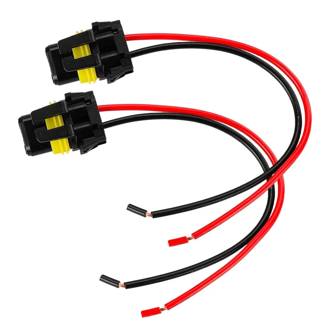 2Pcs Car 9012 HIR2 Head Light Lamp Bulb Connector Wire Wiring Harness Plug Pigtail 12V