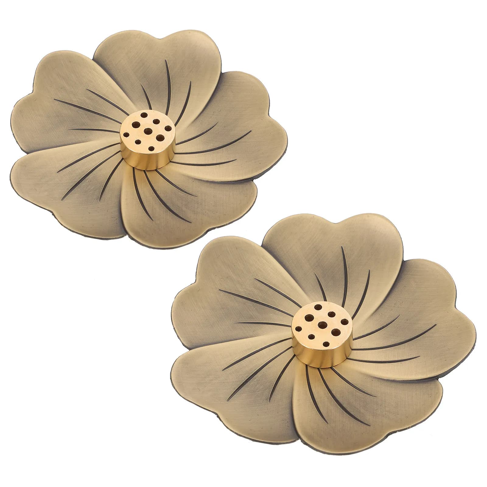 2Pcs Incense Burner Censer Cherry Blossom Multi-Hole Coil Stick Incense Holder for Meditation Yoga Relaxation Home Decor
