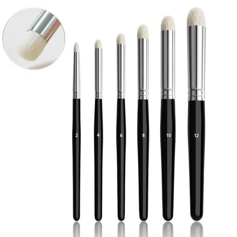 3-6 PCS Professional Painting Drybrush Miniature Dry Brush Paint Brushes Goat Hair For Scale Models Acrylic Watercolor Figurines