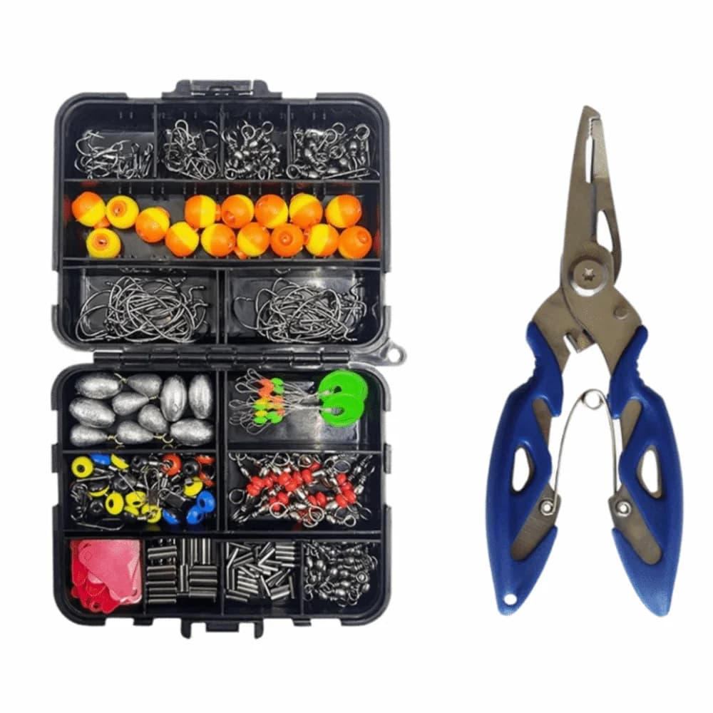 Floating Ball Fishing Equipment Kit Carp Fishing Hand crank hooks Set of fishing accessories baits with box Set of artificial baits Fishing in salt water