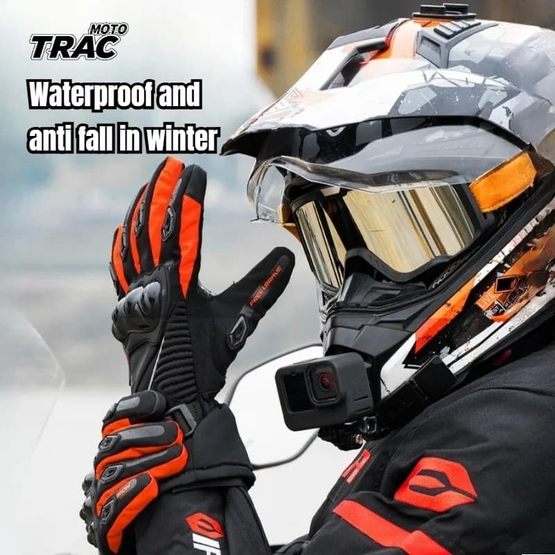 Motorcycle Gloves Winter Windproof Full Finger Moto Motorbike Anti Fall Touch Screen Off-road Motorcycle Riding Gloves