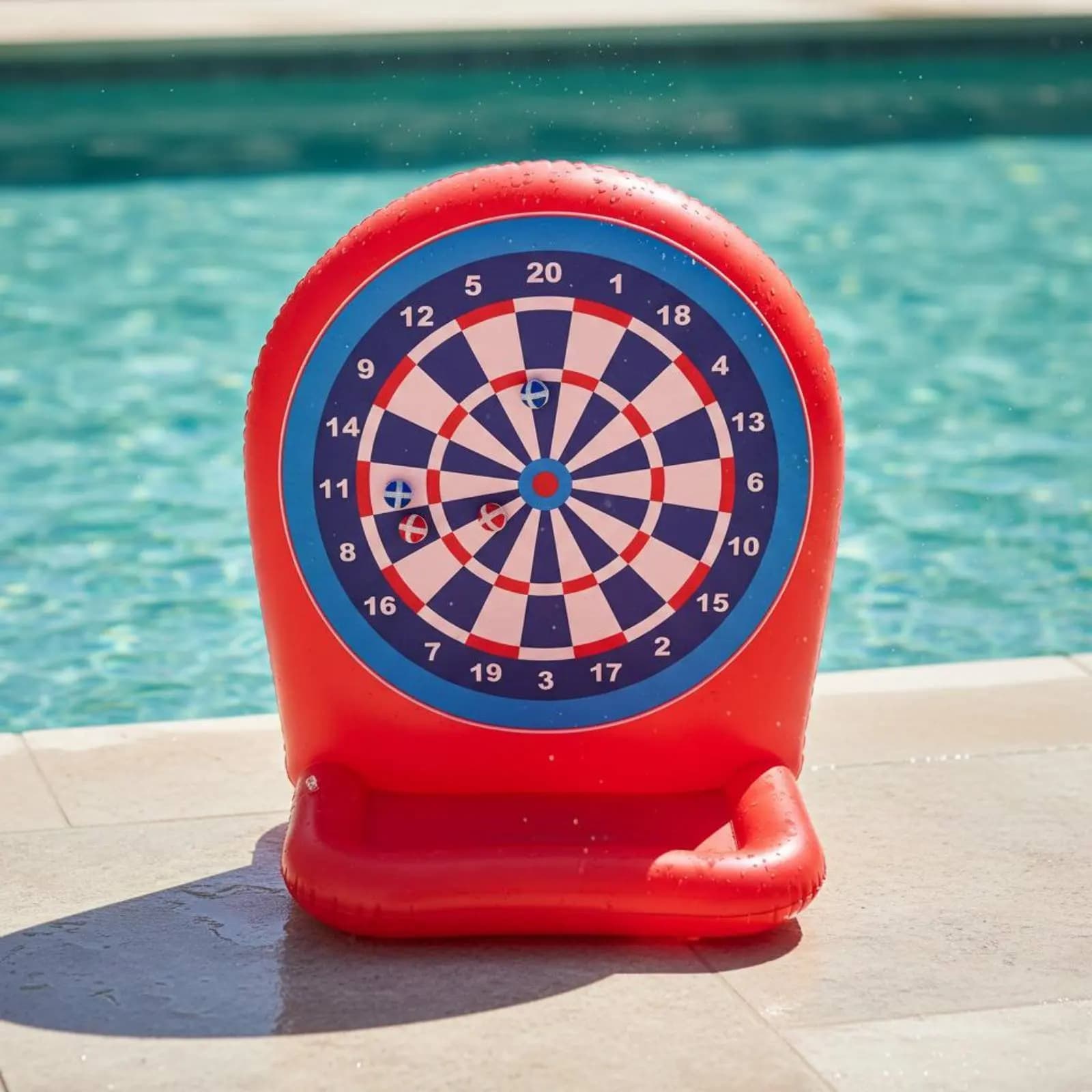 Tavola Gonfiabile Interattiva per Lancio di Palle in Piscina, Gioco di Lancio Portatile con Materiali Sicuri per Bambini