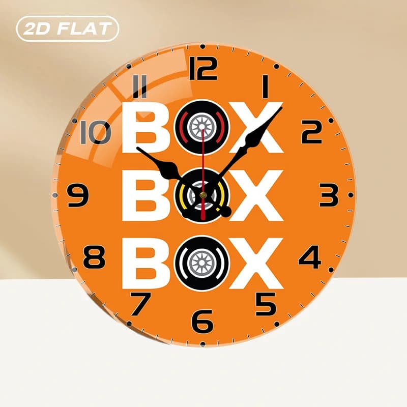 Silent Round Wall Clock in Acrylic Theme BOX, Without Ticking, for Home Furniture, Office, Room, Living Room, Bedroom, Kitchen, Gift