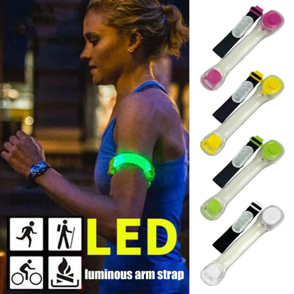 LED Lighted Arm Band Outdoor Sports Lamping Light Safety Band Adjustable Night Walk Race Riding Arm Band Light