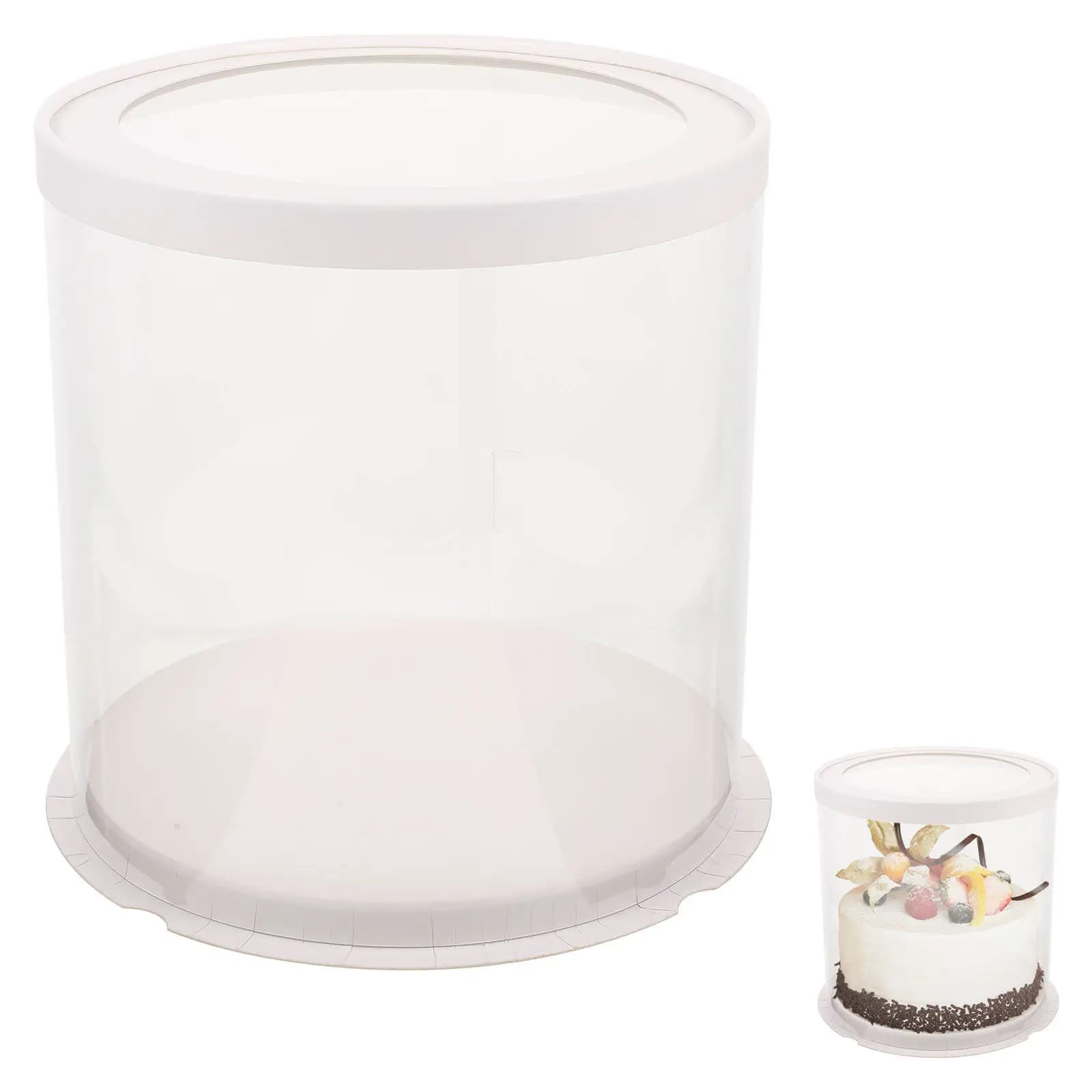 2 Pezzi Scatola per Torte Compatta e Leggera con Manico, Contenitore per Alimenti Freschi, per Piccole Torte, Cupcake, Esposizione, Compleanno, Pasticceria
