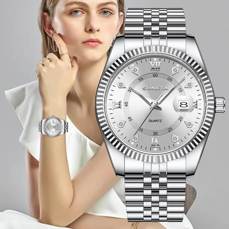 Orologio da donna SUNKTA 2026, semplice orologio da polso al quarzo da donna, luminoso, impermeabile, alla moda, con calendario, casual, reloj de mujer