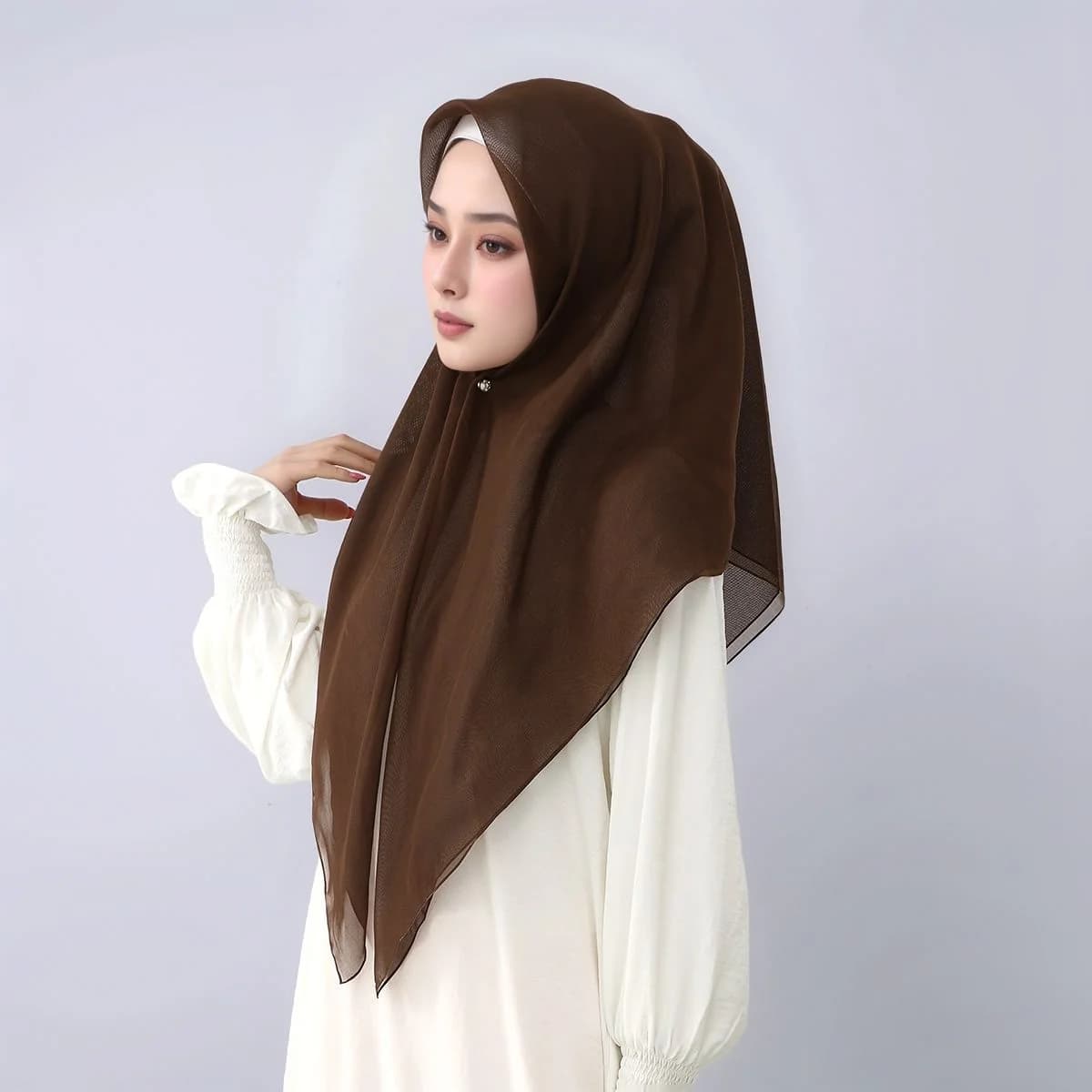 Ramadan 110cm Solid Viscose Scarf Square Hijab Muslim For Women Breathable Wrap Scarf New Turban Fabric Collar