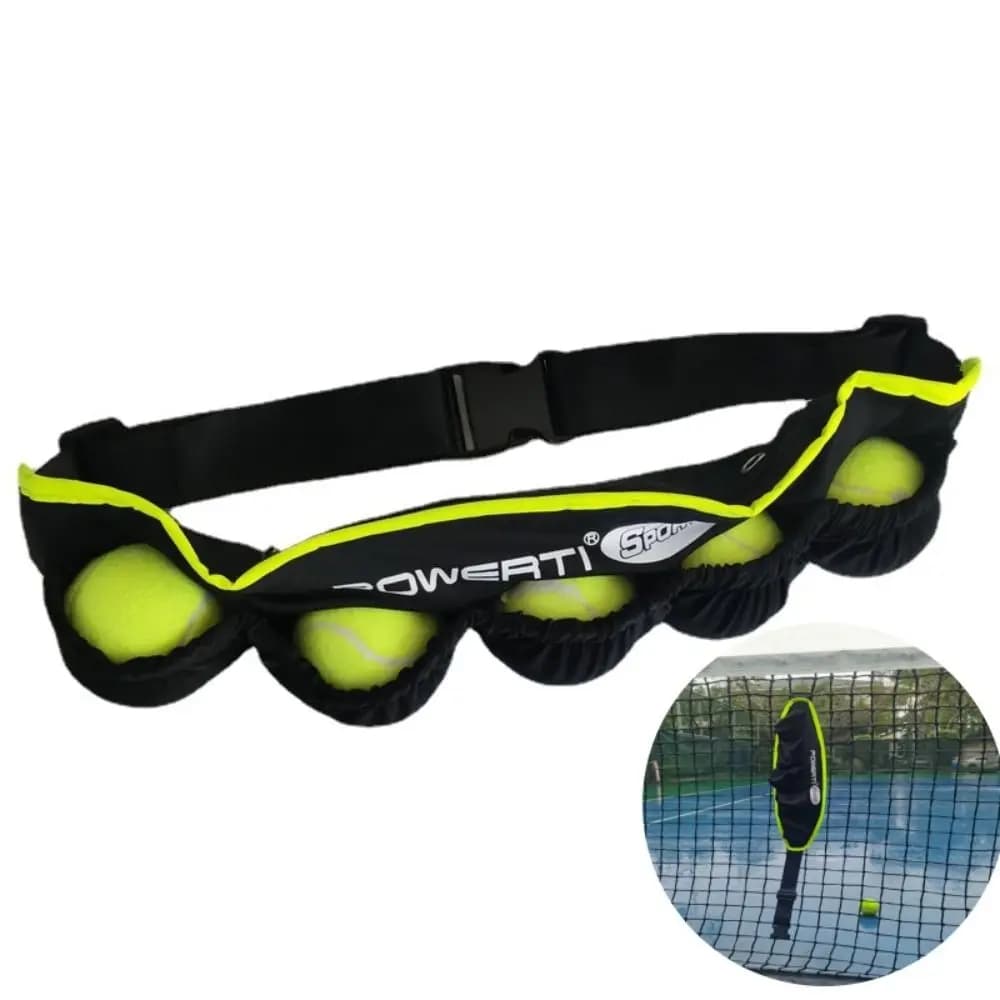 Borsa Regolabile per Palline da Tennis, Marsupio Elastico, Porta Palline da Tennis, Borsa Sportiva da Cintura per Racchette da Pickleball