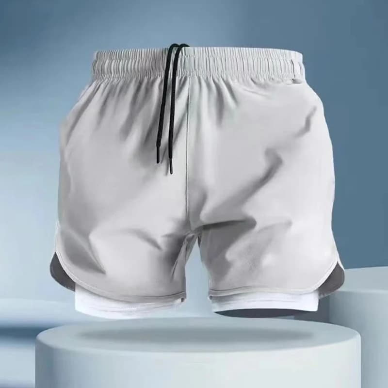 Fast Drying Gym Shorts for Summer, Racing and Training Pants with Three Quarters with Anti-Reflective Lining, Men's Fitness Shorts