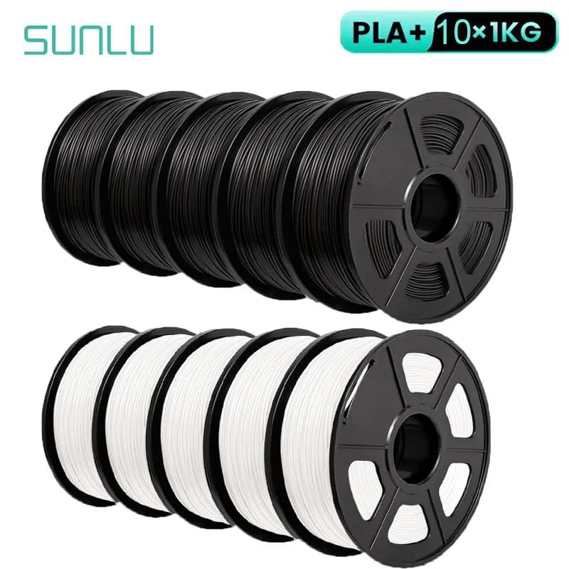 SUNLU 10 PLA Plus rolls/transparent thread 1.75 mm +/- 0.02 mm 1 kg coil (2.2 lbs) Filament without ordered nodes suitable for most FDM printers