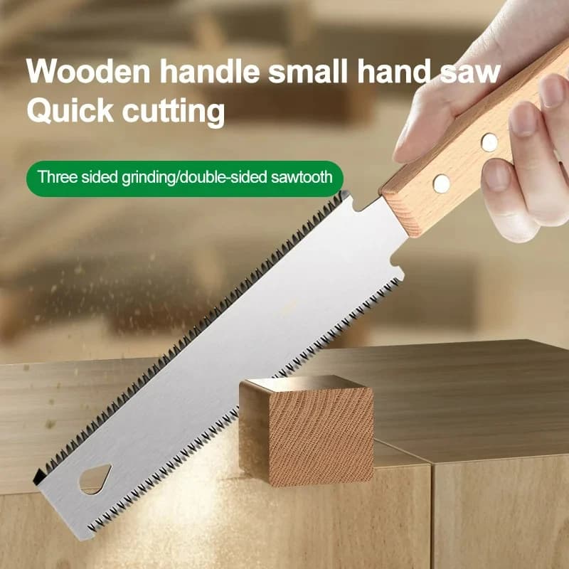 Hand Saw in Japanese Style Non-slip Wooden Handle Wire Saw Flexible Hand Saw for Wood Processing Hand Saw