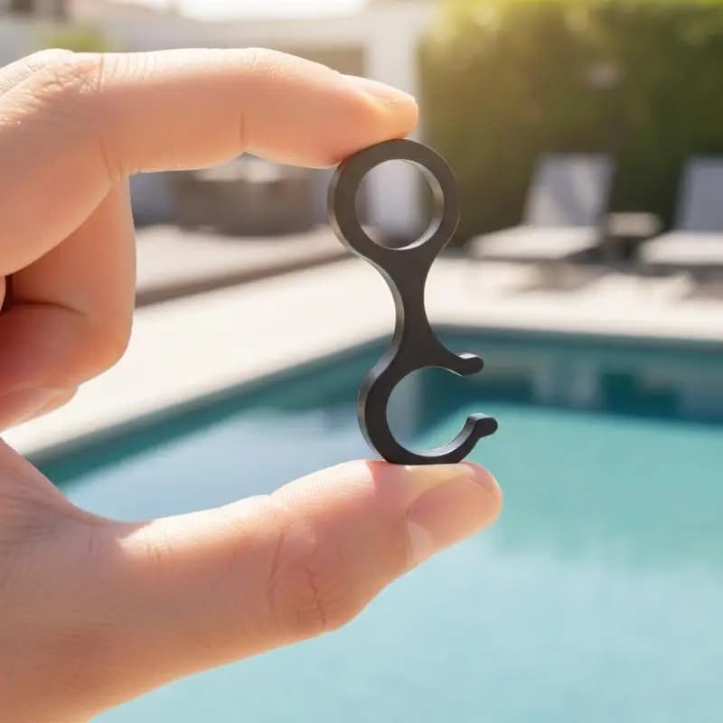 Clip per Bastoncini da Trekking 4 Pezzi in ABS a Forma di 8, Supporti a Sgancio Rapido per Zaino, Accessori per Escursionismo e Camminata all'Aperto