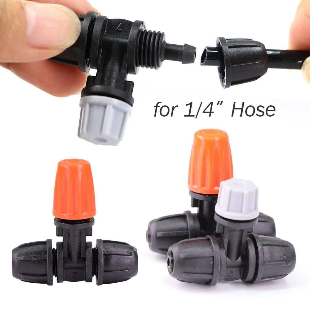 10-50PCS Garden nebulization nozzle for agricultural greenhouse 1/4 "Mangueira Nebbia Spray Sprinkler Irrigation Prevent pipe Anti-slip sprayer