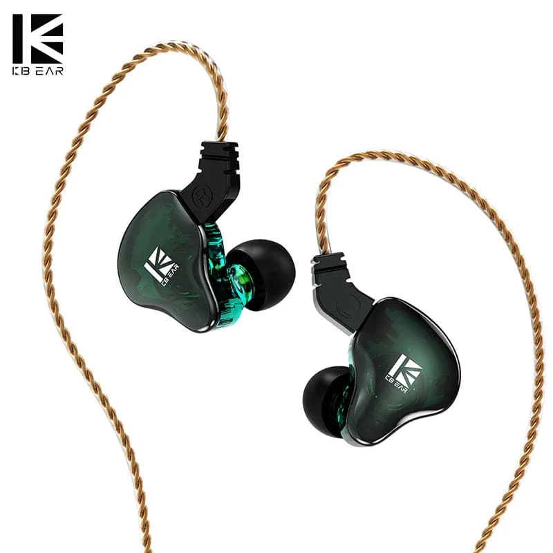 KBEAR KS2 Hybrid DD + BA In Ear Monitor Cuffie KBEAR KS1 Lark Aurora ks2 Cuffia HiFi Auricolare Auricolari cablati Sport Gaming IEM