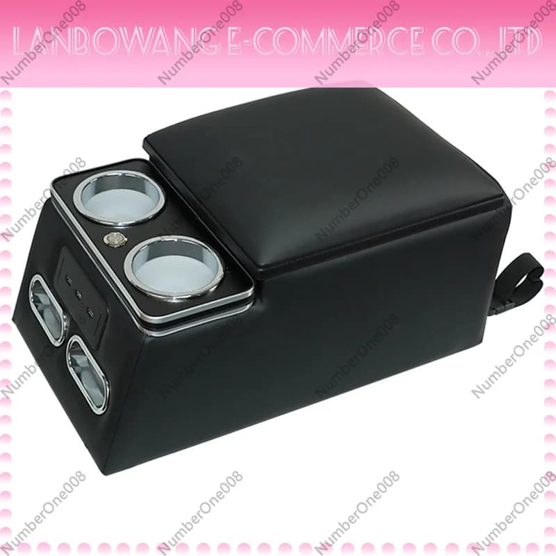 Universal Armrest Box for 5-Seat Cars, 2nd Row Multifunctional Storage Console with Cup Holder for Most Vehicles