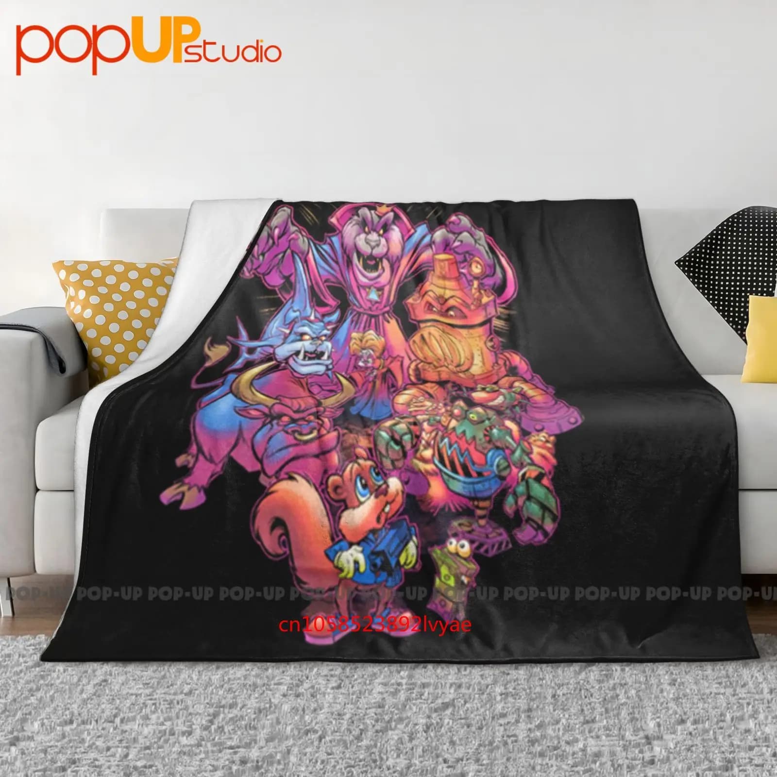 Conkers Bad Fur Day Coperta ultra morbida trapunta invernale Copridivano Copriletto