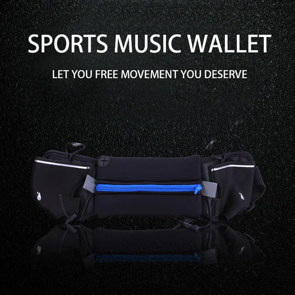 Running Belt Water Resistant Waist Pack Phone Holder Large Pouch Fits 4-6 Inch Phones Elastic Straps for Keys Cards Hiking