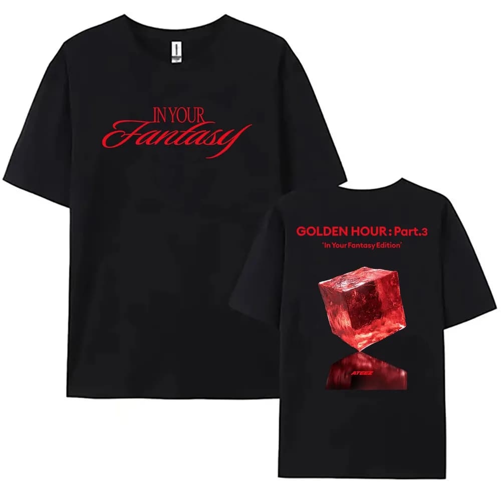 GOLDEN HOR: Parte.3 nella tua edizione fantasy T-shirt ATEEZ Boys Band Magliette stile coreano Unisex Streetwear Moda Donna Tees