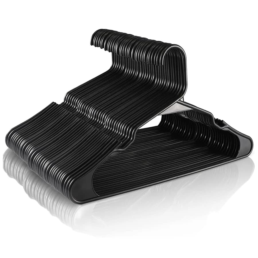 10/20/30 pieces plastic hangers for shirts, dresses, durable dentellate hangers, wardrobe hangers for durable and space saving clothes
