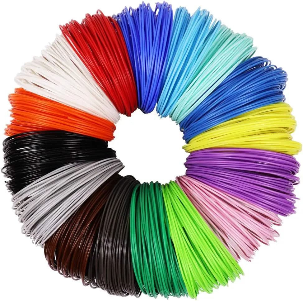 Filamento PLA 1,75mm 16 Colori 10ft Ciascuno 160ft Totali per Stampante 3D e Penna 3D