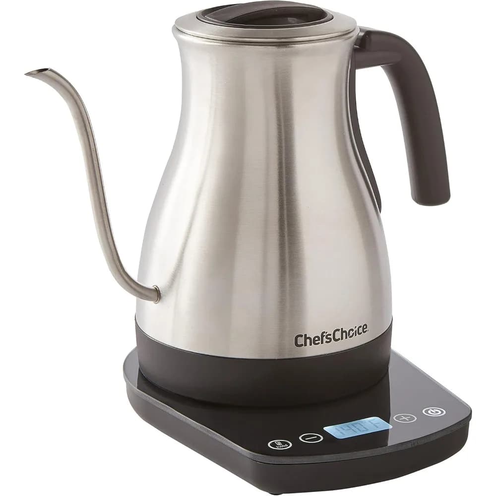 1200W Hollow Electric Kettle in Stainless Steel with Automatic Shutdown and Seed Ebollition Protection, 1 Liter, Silver