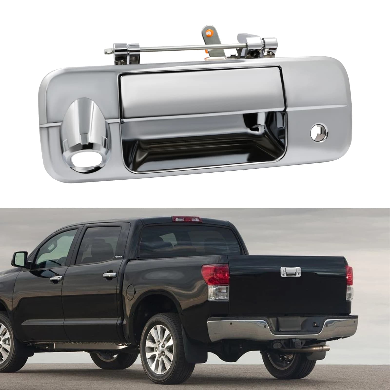 Chrome Tailgate Handle With Camera Hole OE 69090-0C051 Replacement For Toyota Tundra 2007-2013 Pickup Truck Body Parts