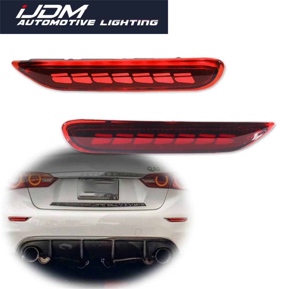 Per Infiniti Q30 Q60 Q70 QX56 JX35 Q50 QX60 QX80 QX30 Per Nissan Altima Pathfinder Rogue Paraurti Posteriore Riflettori Coda/Luce Freno