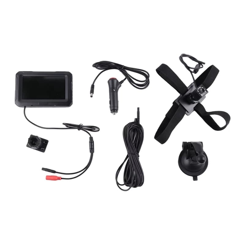 A98E-Secure Videocamera per sedile posteriore per sedile posteriore per bambini 1080P con display da 4,3", monitor per auto per bambini Facile installazione per neonati