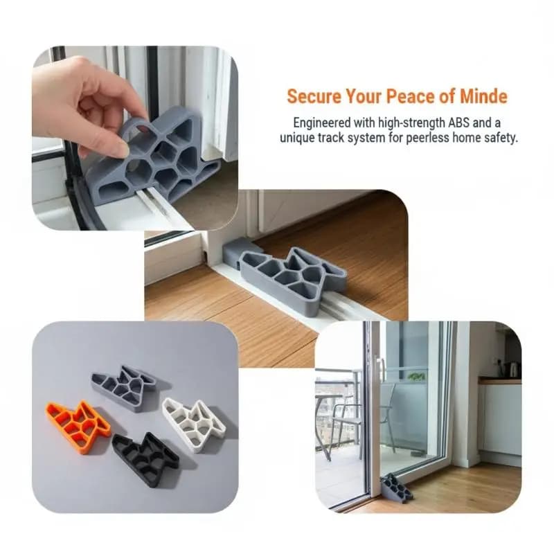 2 fermadure per porte resistenti, antiscivolo, per balconi, finestre e porte, per casa e ufficio
