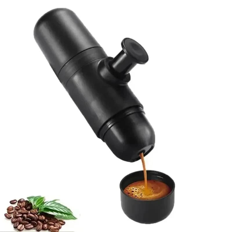 Portable camping travel coffee machine, outdoor coffee cup, manual travel espresso machine