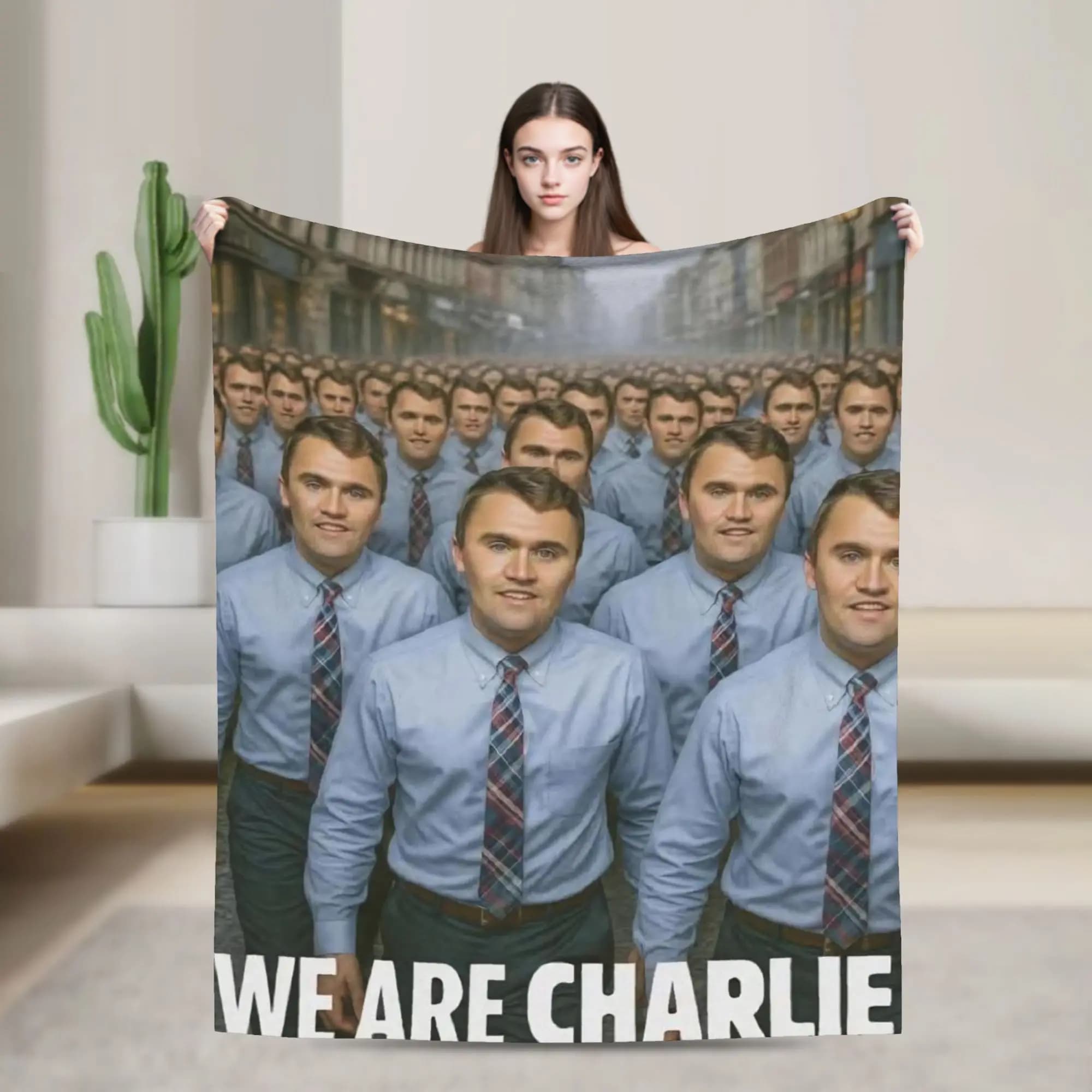 Charlie Kirk Angelic Advocate Blanket Multi-size Soft Fuzzy Plush Throw Blankets for Couch Sofa and Bed