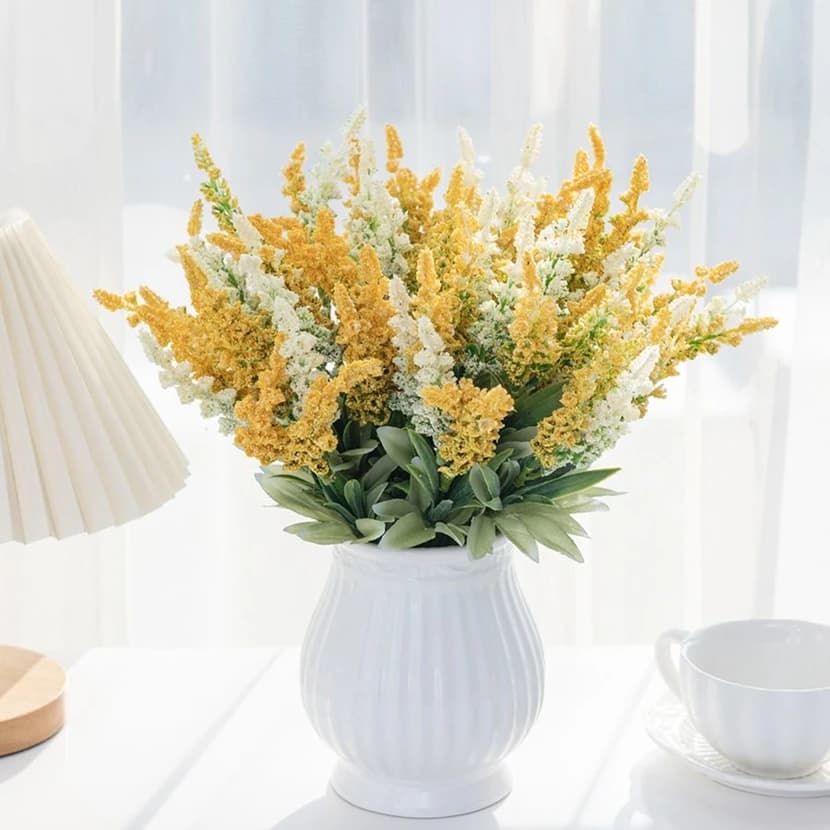 Fiore Artificiale Lavanda per Decorazioni Festive, Matrimoni, Ghirlande, Casa, Giardino, Vaso, Bonsai, Bouquet da Sposa, Regalo Fai da Te