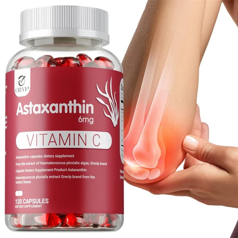 Astaxanthin with Vitamin C - High Absorption, Antioxidant supplement, Support for Immunite System and Collagen, Non-GMO