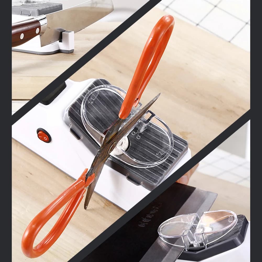 Affilacoltelli Professionale Ricaricabile, Affilatore Regolabile per Affilatura Rapida, Strumento per Coltelli da Cucina e Forbici