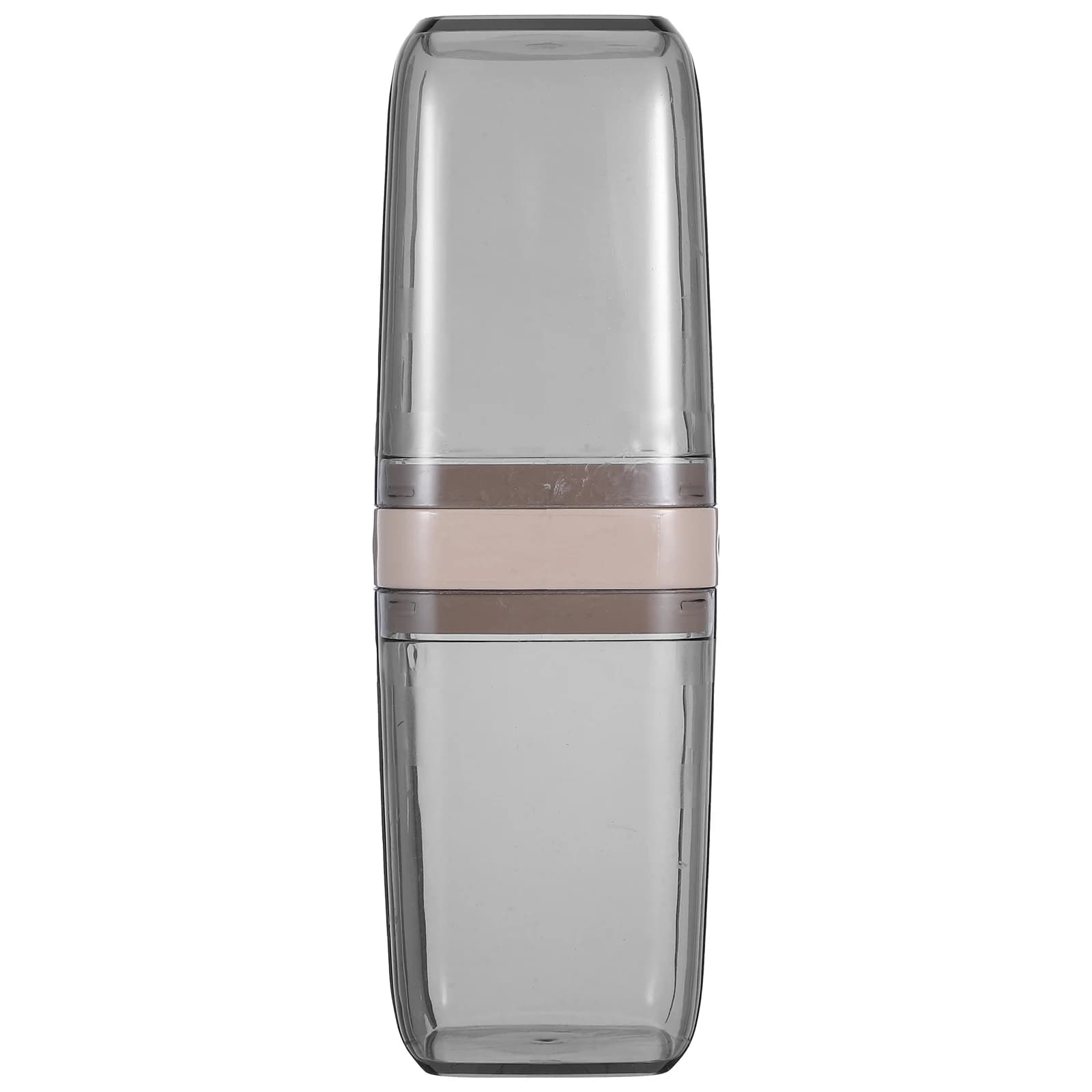 Travel Sliding Cup Portable Toothbrush Door Folding Case ABS Electric Toothbrush Light Container Grey