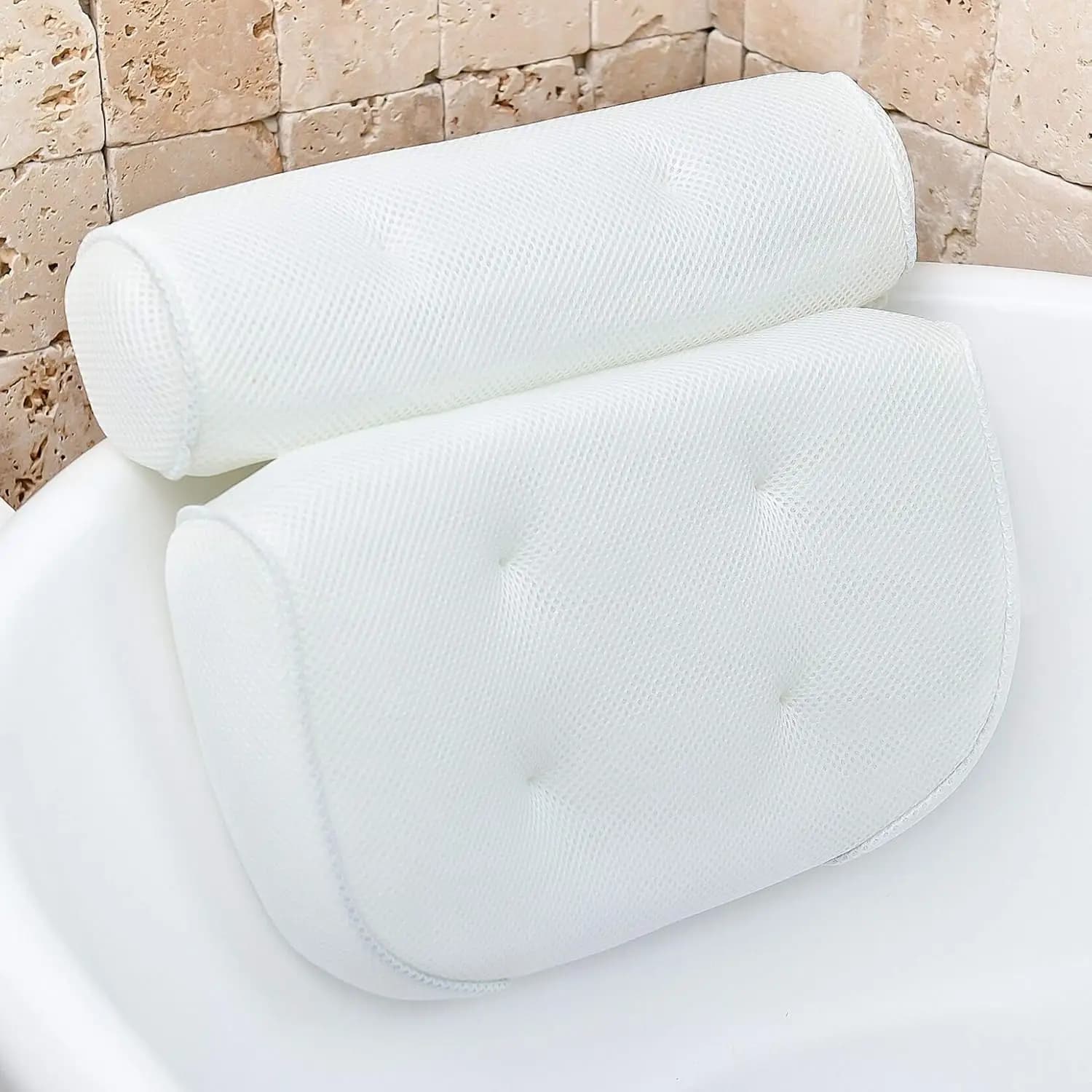 Bathtub Pillow for Neck and Shoulder Spa Bath Cushion Pillow for Tub Neck and Back Support Bath Accessories for Women Headrest